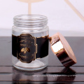 custom label 180ml 6oz glass storage jar with lid for food spice coffee tea